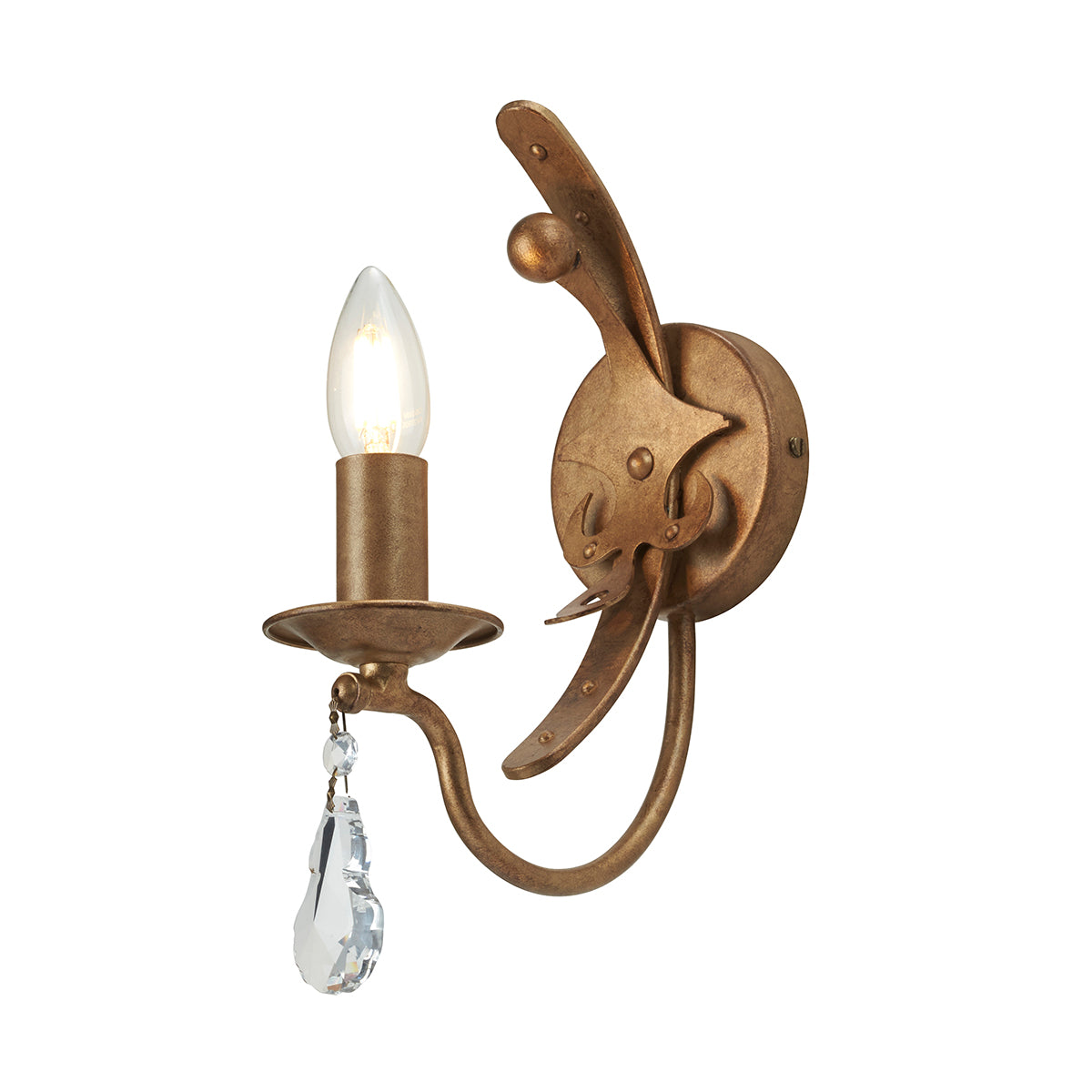 Windsor 1-Light Wall Light (Gold Patina)