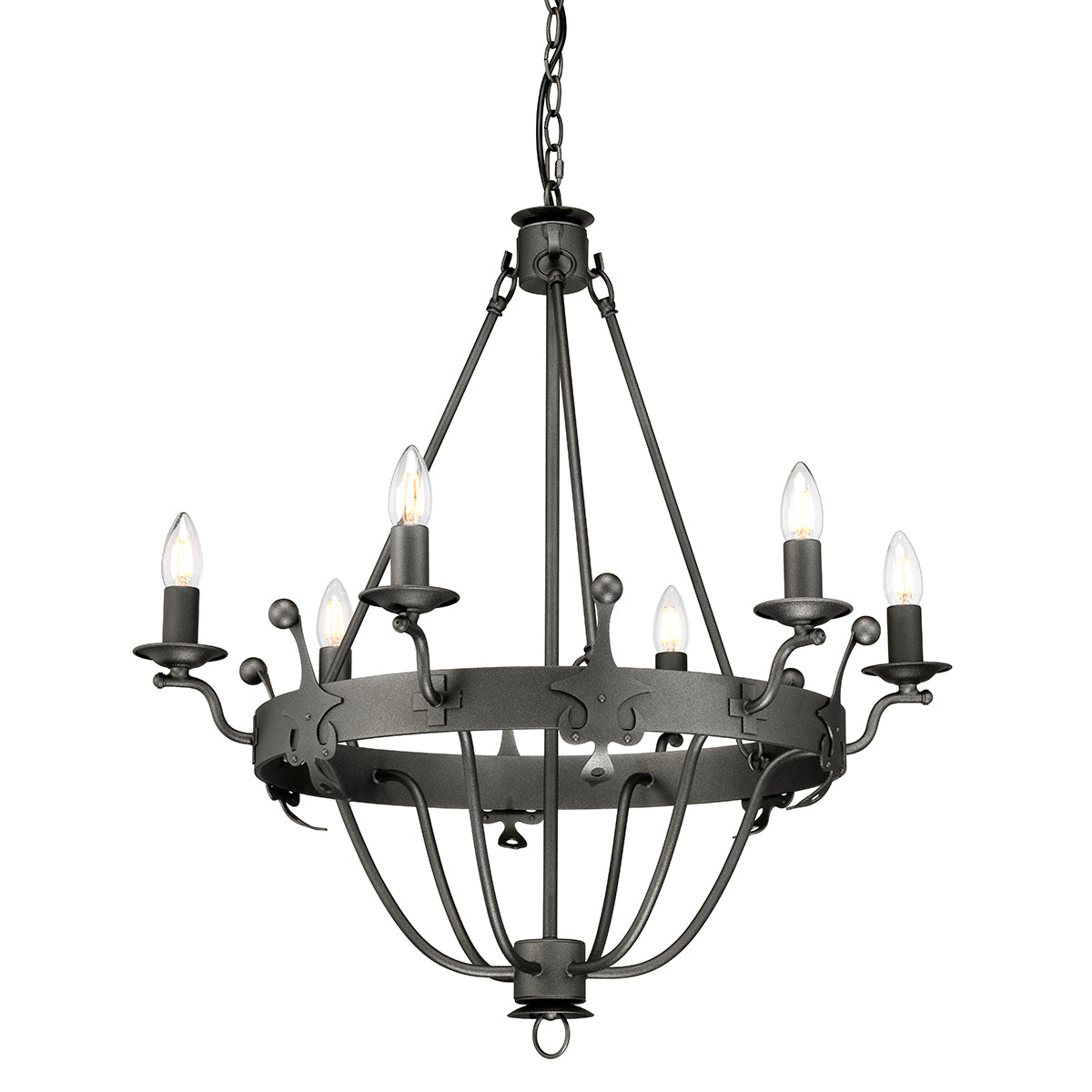Windsor 6-Light Chandelier (Graphite)