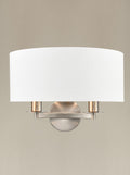 Windsor 2lt Wall Light satin nickel
