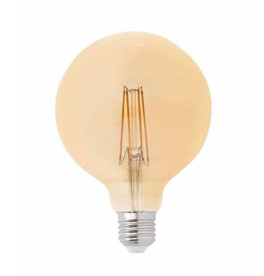 E27 6W Amber Straight G95 3000k Dimmable