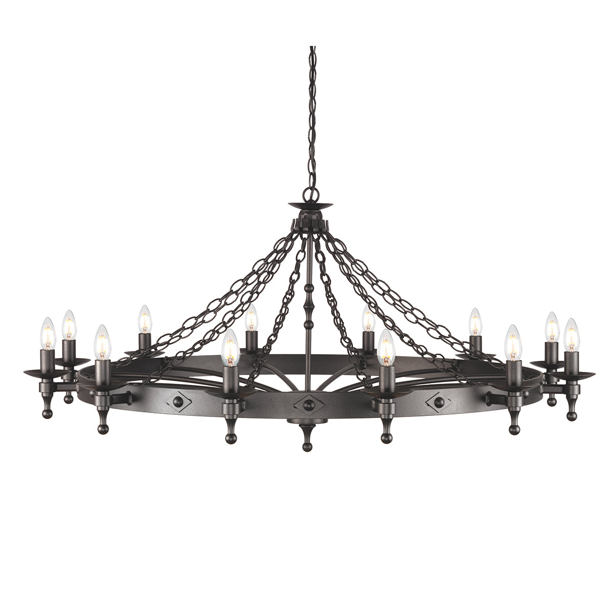 Warwick 12-Light Chandelier (Graphite)
