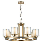Yara 8 Light Antique Brass Pendant