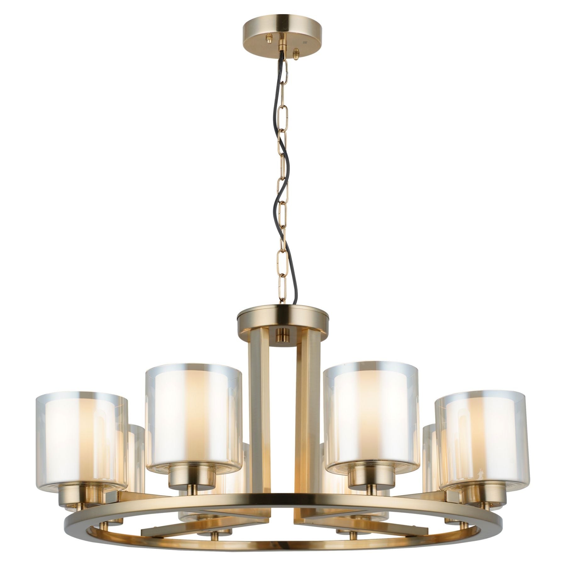 Yara 8 Light Antique Brass Pendant