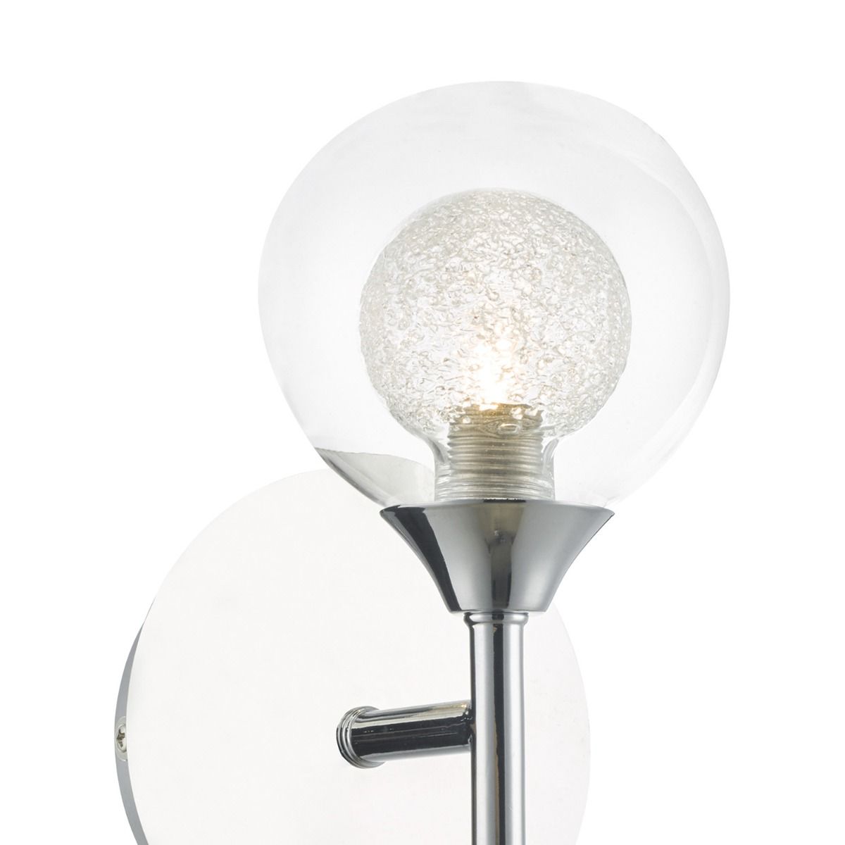 Zeke Wall Light Polished Chrome Glass