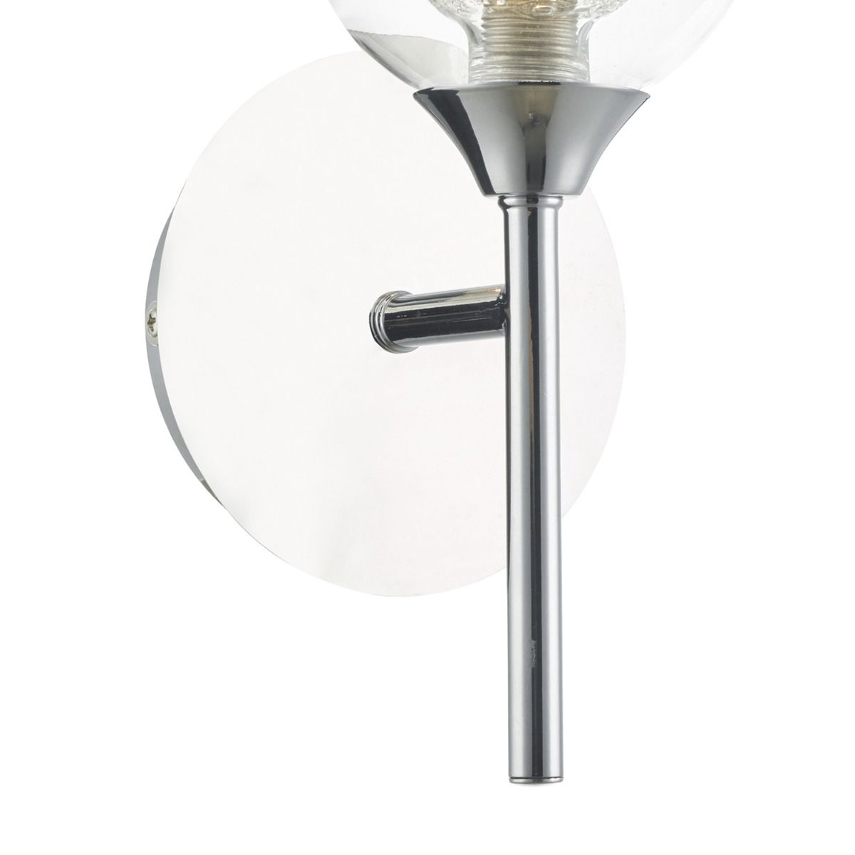 Zeke Wall Light Polished Chrome Glass