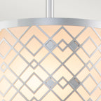 Ziggy 1lt Small Pendant - Lacquered Silver