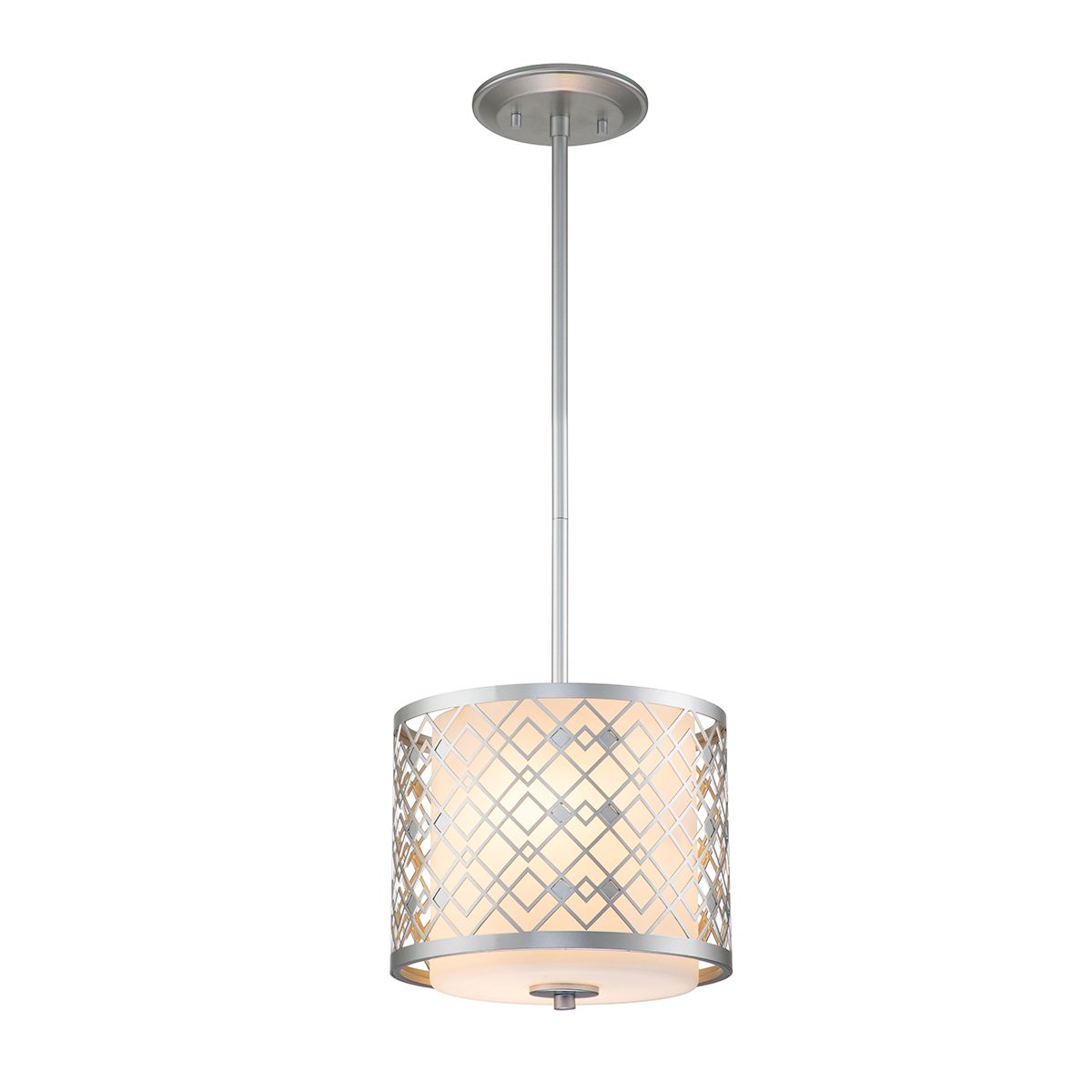 Ziggy 1lt Small Pendant - Lacquered Silver