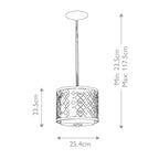 Ziggy 1lt Small Pendant - Lacquered Silver