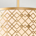 Ziggy 2lt Medium Pendant - Lacquered Gold