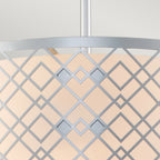 Ziggy 2lt Medium Pendant - Lacquered Silver