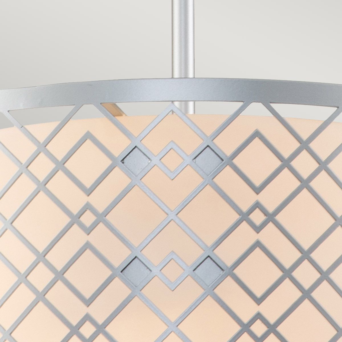 Ziggy 2lt Medium Pendant - Lacquered Silver