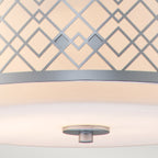 Ziggy 2lt Medium Pendant - Lacquered Silver