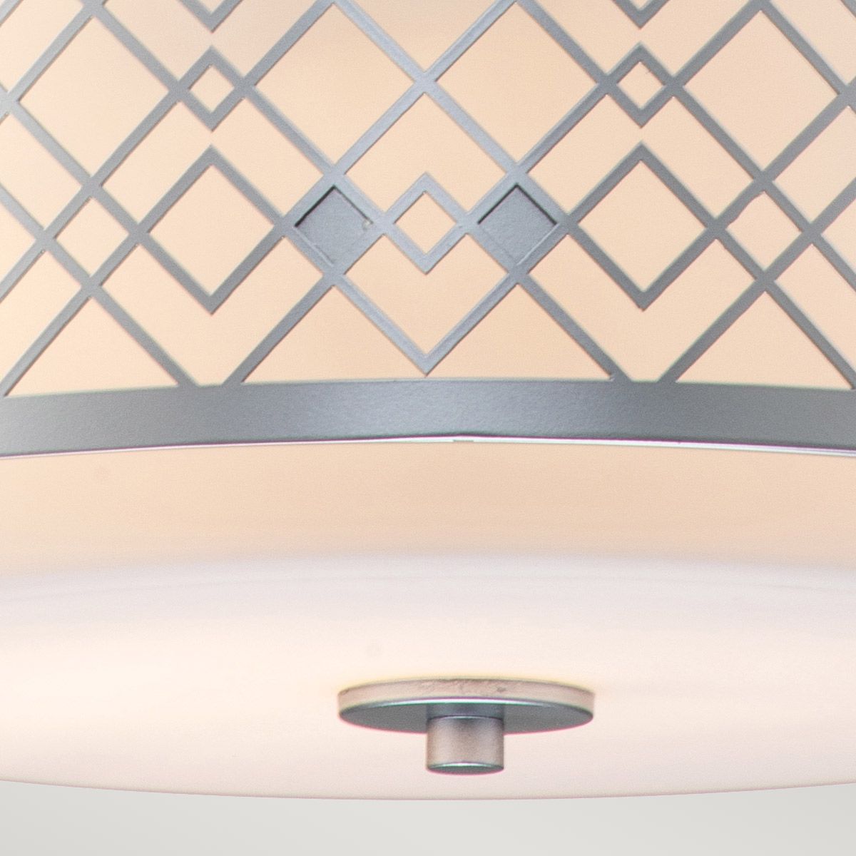 Ziggy 2lt Medium Pendant - Lacquered Silver