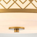 Ziggy 2lt Medium Flush - Lacquered Gold