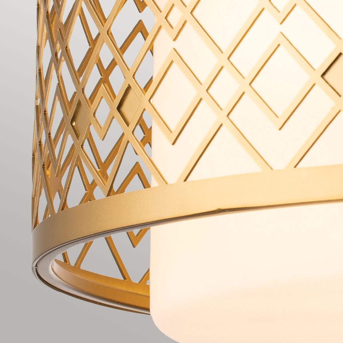 Ziggy 2lt Medium Flush - Lacquered Gold