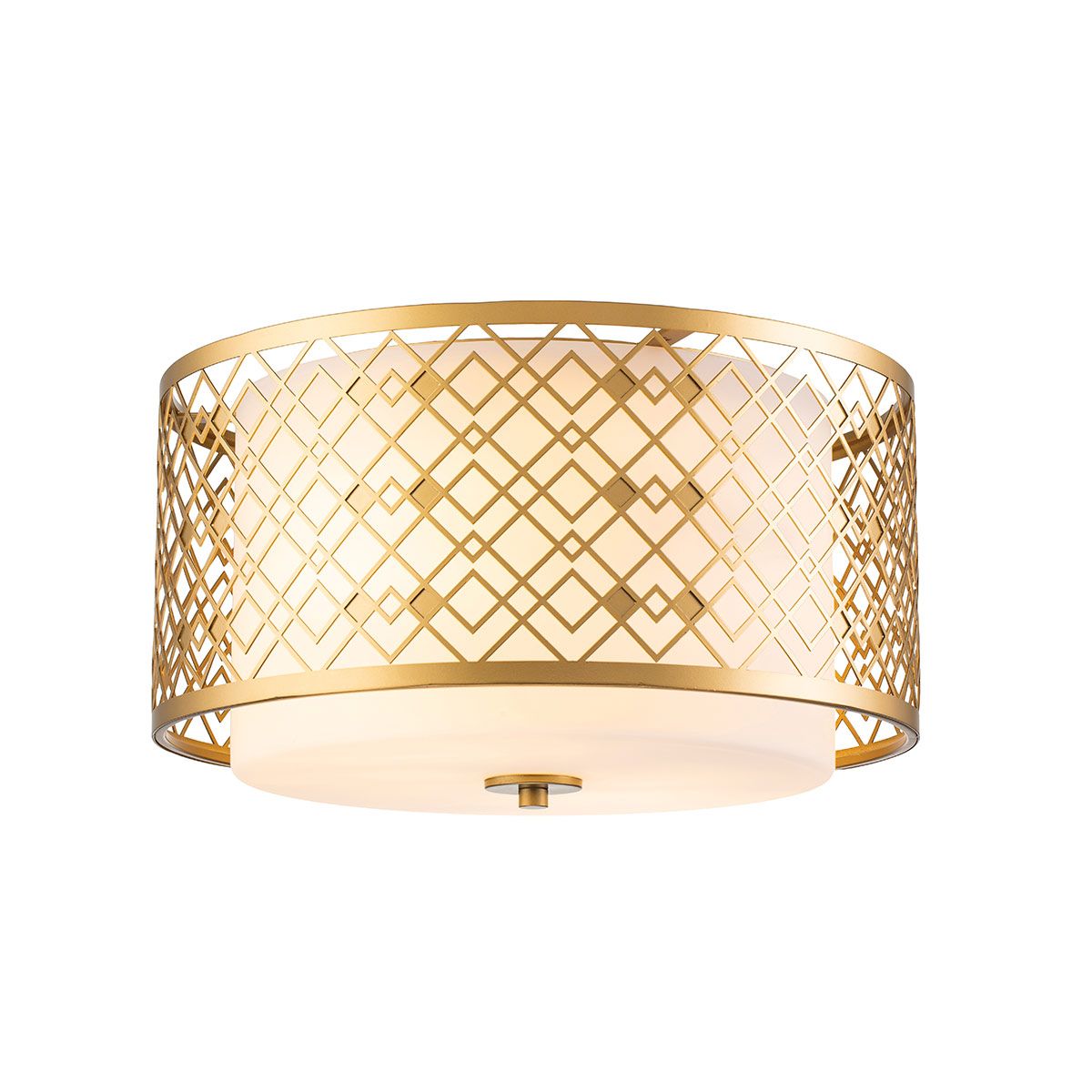 Ziggy 2lt Medium Flush - Lacquered Gold