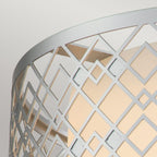 Ziggy 2lt Medium Flush - Lacquered Silver