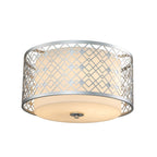 Ziggy 2lt Medium Flush - Lacquered Silver