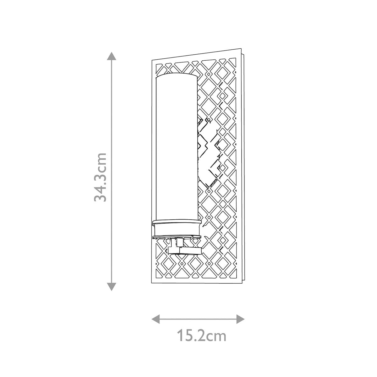 Ziggy 1lt Wall light - Lacquered Silver