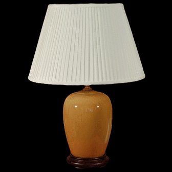 TL361B - Tan And Glazed Table Lamp