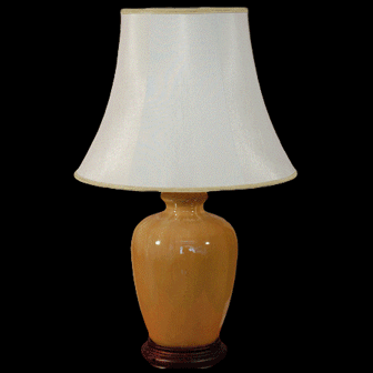 TL365C - Tan And Glazed Table Lamp