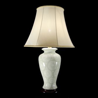 TL4211-6997 - Pale Sage Green &amp; White Table Lamp