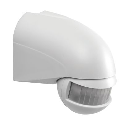 PIR security detector wall IP44 accessory - white abs plastic