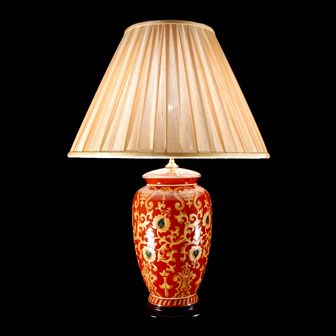 TL748 - Red Oxide Decorated Table Lamp
