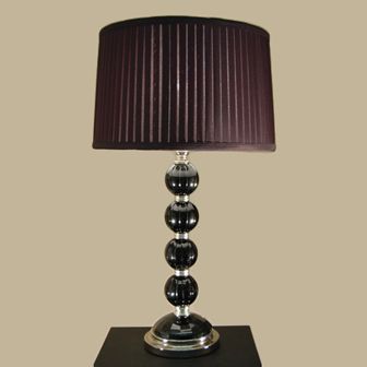 Merin Crystal Table Lamp - Black