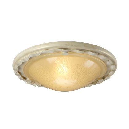 Olivia 1 Light Flush - Ivory/Gold