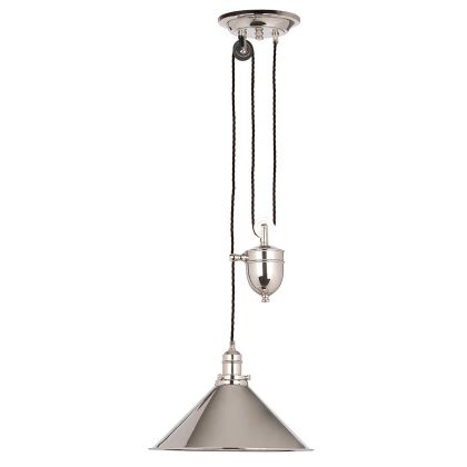 Provence 1 Light Rise and Fall Pendant - Polished Nickel