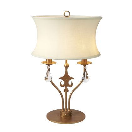 Windsor 2 Lighgt Table Lamp - Gold Patina
