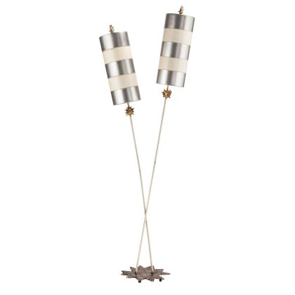Nettle Luxe 2 Light Floor Lamp - Silver