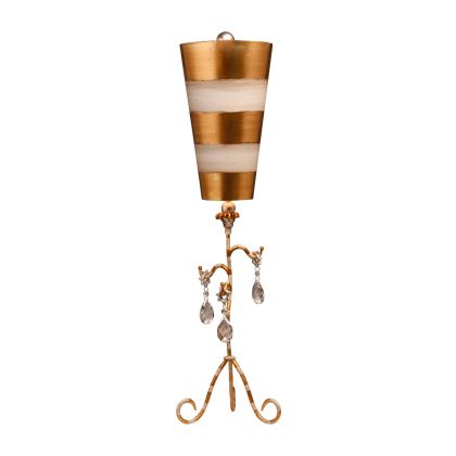 Tivoli 1 Light Table Lamp - Gold & Cream Patina