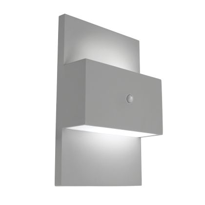 Geneve 1 Light Wall Light with PIR Aluminium