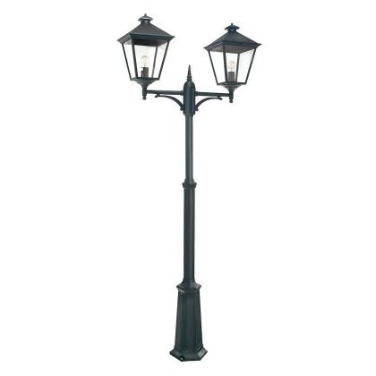 Turin Grande 2 Light Twin Lamp Post - Black 