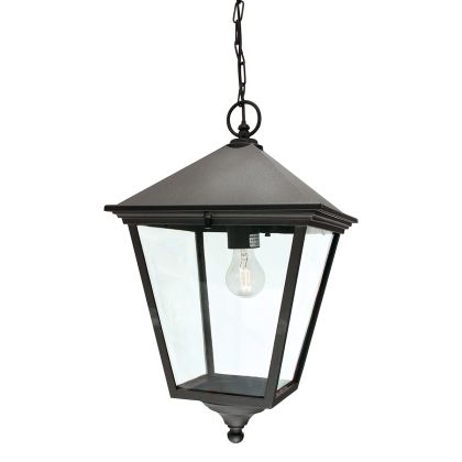 Turin Grande 1 Light Chain Lantern - Black 
