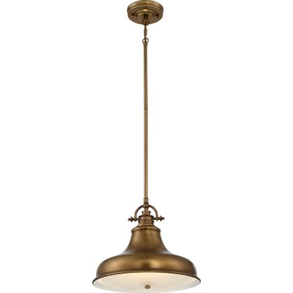 Emery 1 Light Medium Pendant - Weathered Brass