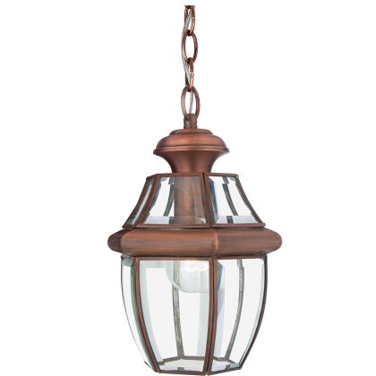 Newbury 1 Light Medium Chain Lantern - Aged Copper