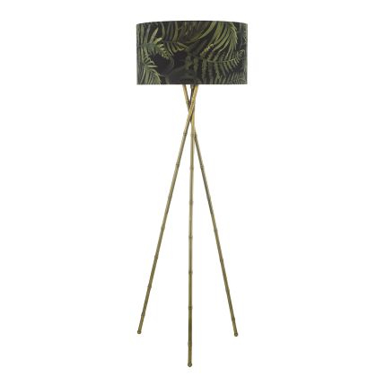 Bamboo Tripod Floor Lamps Antique Brass Base Only 1