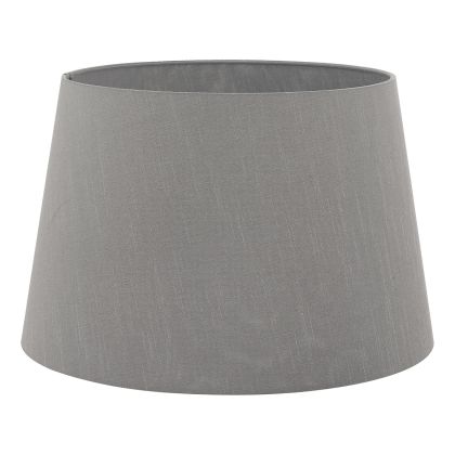 Cezanne Grey Faux Silk Tapered Drum Shade 35cm