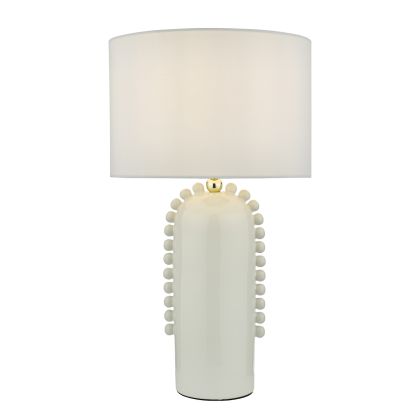 Dolce Floor Lamps White Ceramic With Shade