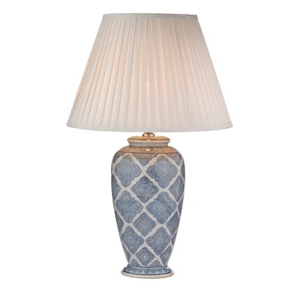 Ely Floor Lamps Blue/White Base Only
