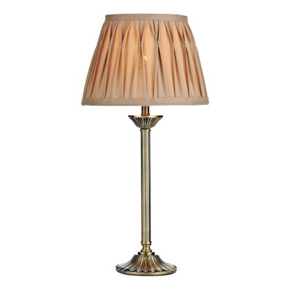 Hatton Table Lamp Antique Brass With Shade