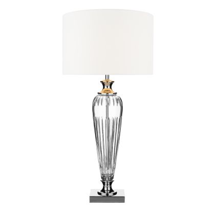 Hinton Floor Lamps Polished Chrome Crystal With Shade