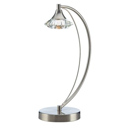 Luther Floor Lamps Satin Chrome Crystal
