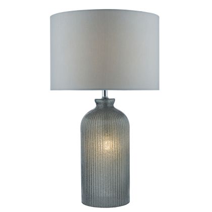 Pamplona Dual Light Floor Lamps Grey Glass With Shade
