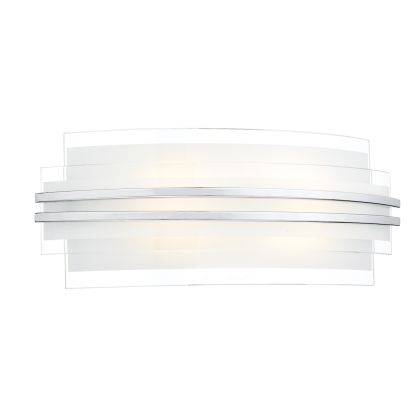 Sector Large Wall Light Frosted Glass Polished Chrome LED