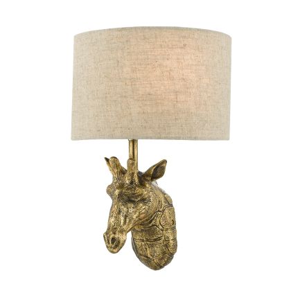 Sophie Giraffe Wall Light Gold With Shade