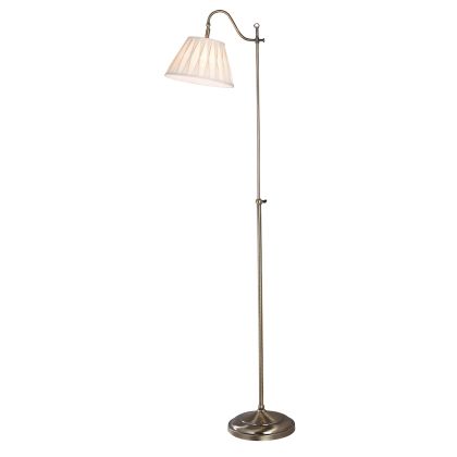 Suffolk Rise & Fall Floor Lamps Antique Brass With Shade 1